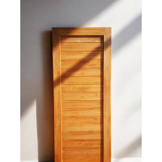 ประตูไม้สัก ขนาด 80/90/100x200 หนา 3.5 ซม ขอบกว้าง 4 นิ้ว