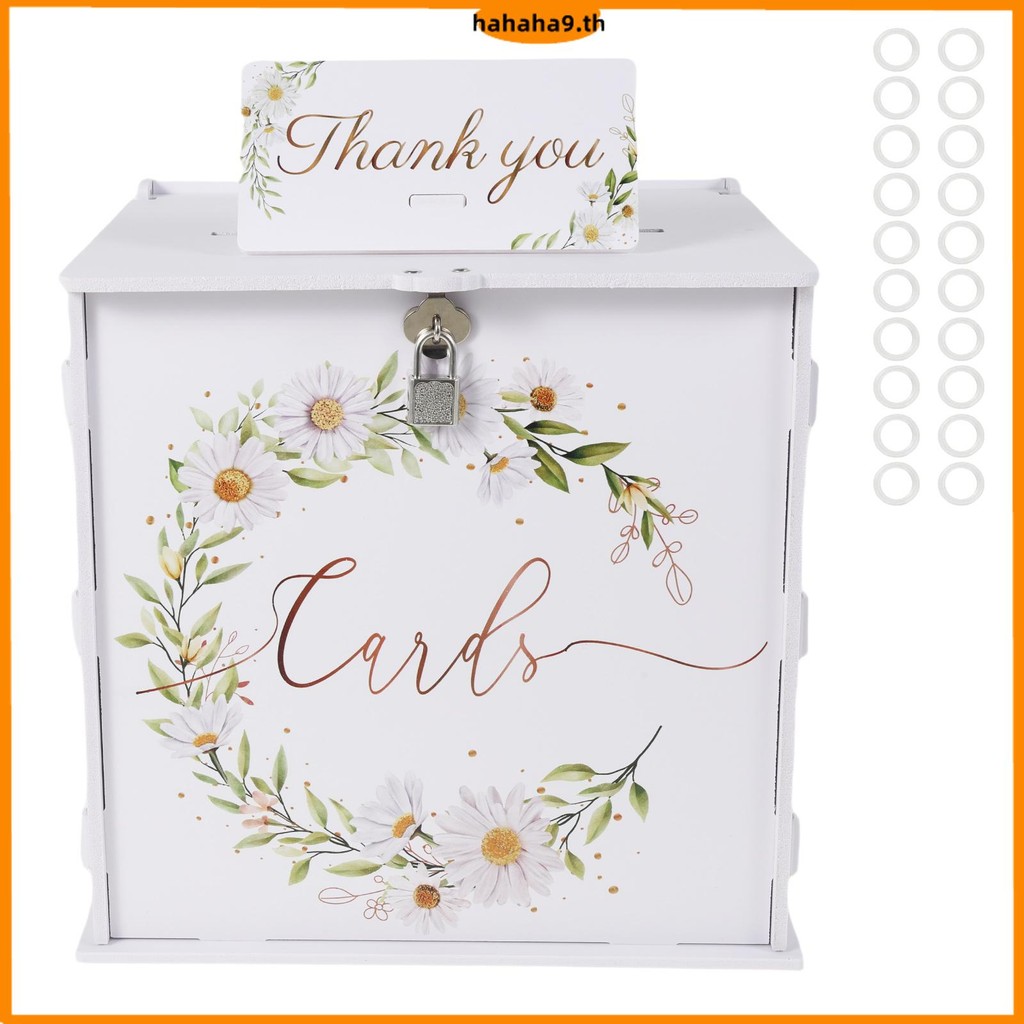 กล่องการ์ดแต่งงานพร้อมล็อคไม้แฟชั่นสําหรับแผนกต้อนรับงานเลี้ยงครบรอบบ่าวสาว ร้านค้า7280