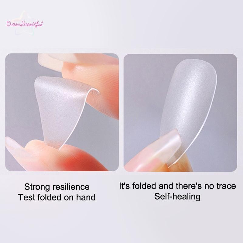 <ดีบีเอฟ-ที> 100ชิ้นกดบนเล็บเคล็ดลับเต็มปกบางเฉียบเล็บปลอมแพทช์เล็บเจลระบบขยายใสเล็บปลอมอุปกรณ์ศิลปะใหม่ - รูปที่ 5