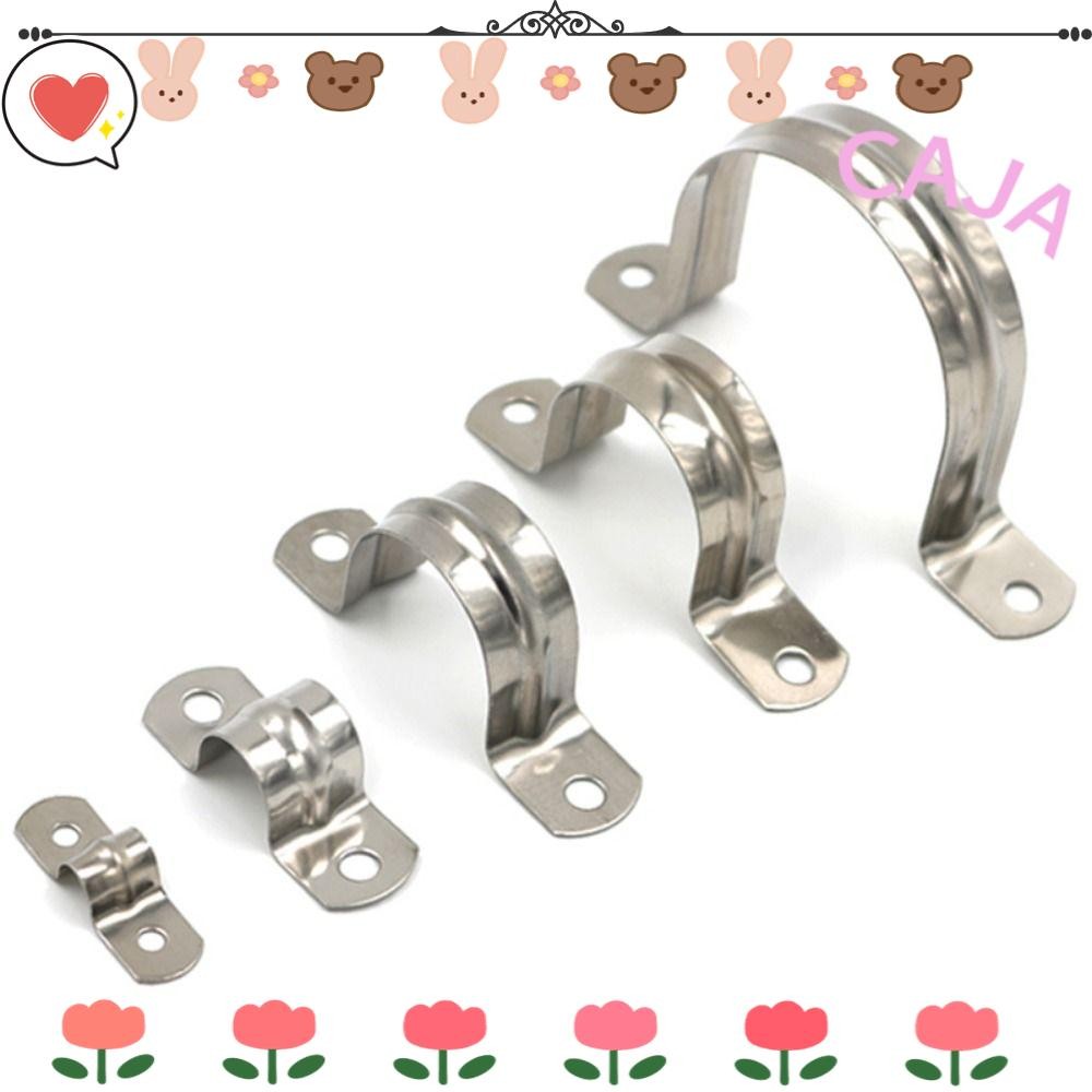 CAJA1 10 ชิ้นคลิปขี่, กระชับท่อประปา M5-M100 5 มม.-100 มม. แคลมป์ท่อ Horseback, คอ Hoop ยึดหัวเข็มขั