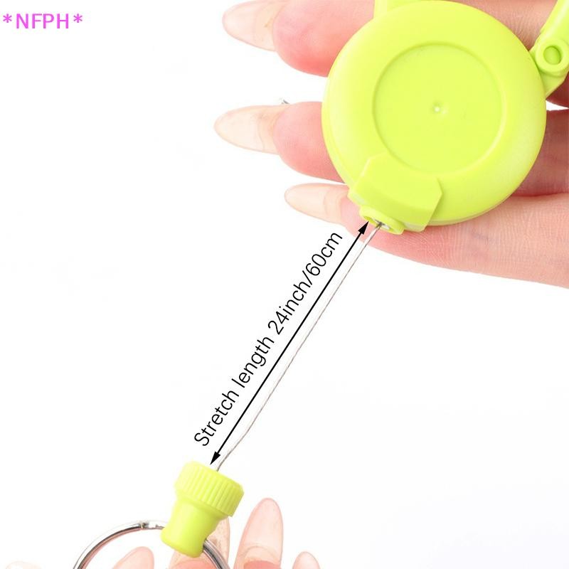 NFPH> สีหดพวงกุญแจกลางแจ้งป้องกันการโจรกรรมง่ายดึงหัวเข็มขัดลวดเชือกม้วนยืดหยุ่นแหวนที่สําคัญหดเครื่องมือใหม่ ราคา ถูกที่สุด ดีลบีเคเค แกลเลอรีภาพที่ 7