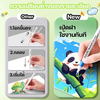 24/36/48/60 สี ปากกาอะคริลิค ปากกามาร์กเกอร์อะคริลิค กันน้ำ เขียนได้ทุกพื้นผิว ง่ายต่อการขัด