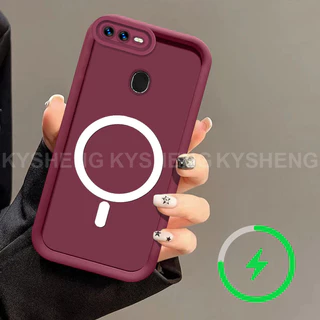 สําหรับ OPPO A5S A12 A7 f7 F9 PRO เคสโทรศัพท์ชาร์จแม่เหล็ก Simple anti drop ถุงลมนิรภัยซิลิโคน TPU soft shell 012