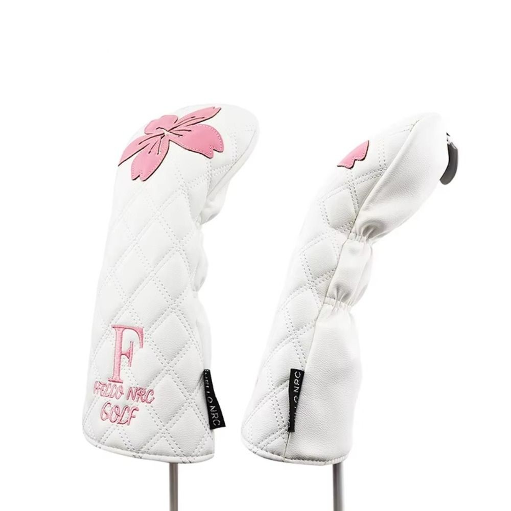 SOLARFLUX Golf Club Protector, นุ่มและทนทานกันน้ํา Golf Head Cover, หญิงสาว PU หนังดอกไม้สีชมพู Sakura รูปแบบไม้ Headcover Driver Fairway ราคา ถูกที่สุด ดีลบีเคเค แกลเลอรีภาพที่ 7