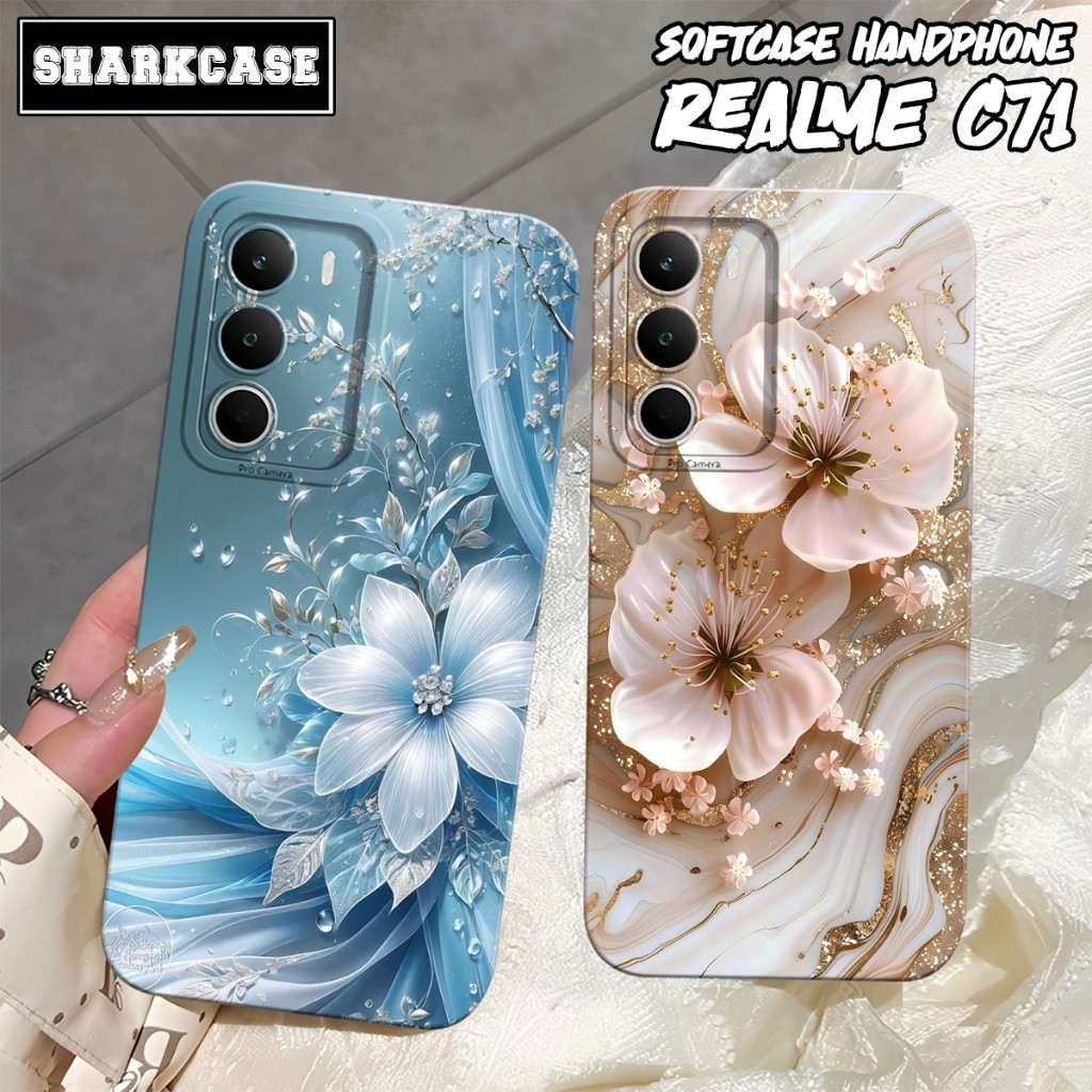 Case Realme C71 4G 2025 / Realme C75 / Realme C75X - Contemporary Aesthetic Flower Motif - Softcase 