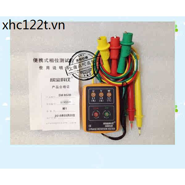 Xinbao Keyi SM852B เครื่องลําดับเฟสวงจรสามPhase ลําดับเฟสการตรวจจับเฟสเครื่องมือการตรวจจับเฟส