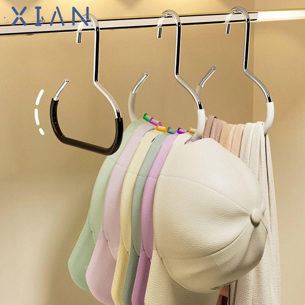 XIANEN ตะขอแขวนหมวก, ที่แขวนหมวกแหวนวงกลมกันลื่น, ราวแขวนเนคไทผ้าขนหนูผ้าพันคอแบบไม่ทําเครื่องหมาย