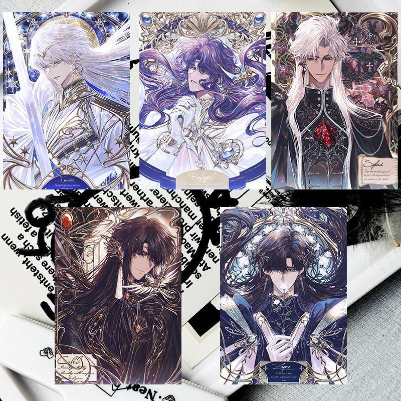 5 ชิ้น/เซ็ต TAROT Love และ Deepspace เลเซอร์การ์ด Xavier Zayne Rafayel ralayo Sylus Caleb คอสเพลย์มุมโค้งมน LOMO การ์ดโปสการ์ดของขวัญวันเกิด