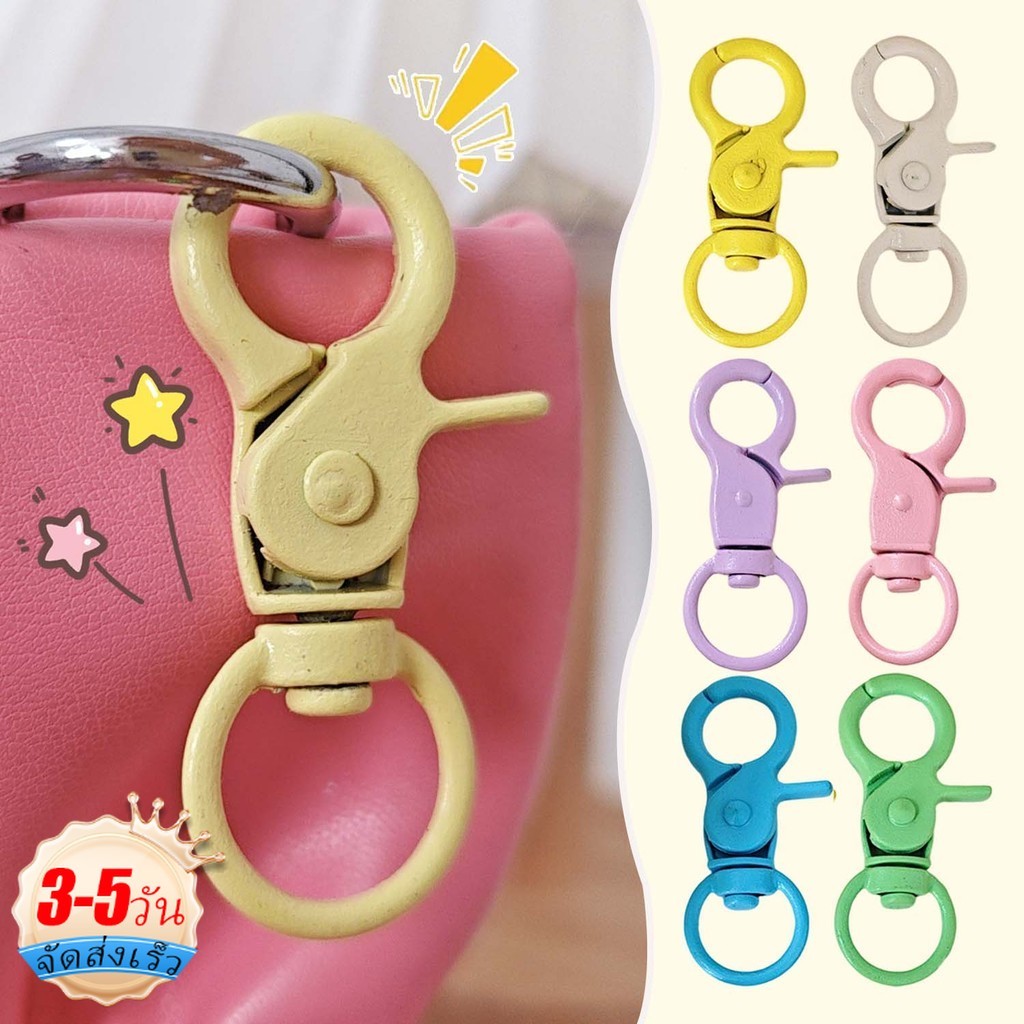 [3-5 วันมาถึง]คลิปหนีบพวงกุญแจโลหะผสมสังกะสีที่ทนทาน 20 ชิ้น - เข็มกลัดกันรอยขีดข่วนสีเคลือบเงา | การดําเนินงานมือเดียวสําหรับการทําเครื่องประดับ, เสน่ห์กระเป๋าและโครงการงานฝีมือ