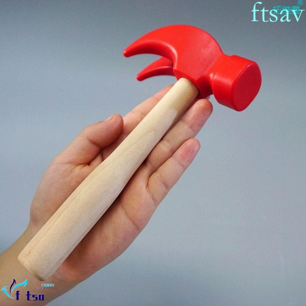 SWIFTSAVER ค้อนจําลองไม้, ค้อนขนาดเล็กที่ปลอดภัยพลาสติก, ของเล่นไม้ Handle Light เด็กค้อนเด็ก