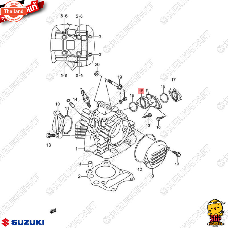 ท่อไอดี PIPE, INTAKE แท้ Suzuki GD110