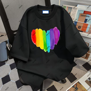 COD✅ (ส่งจากกรุงเทพ)BOOM Shop เสื้อสายรุ้ง Pride Month Rainbow T ผ้า ใส่สบาย ไม่หด ไม่ย้