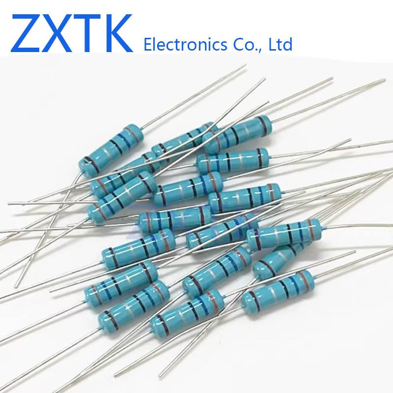 CHIP IC 20PCS ตัวต้านทานฟิล์มโลหะ 1% 2W 0R - 800R 1R 1.5R 1.8R 2R 2.2R 2.4R 3R 3.3R 3.6R 4.3R 4.7R 6