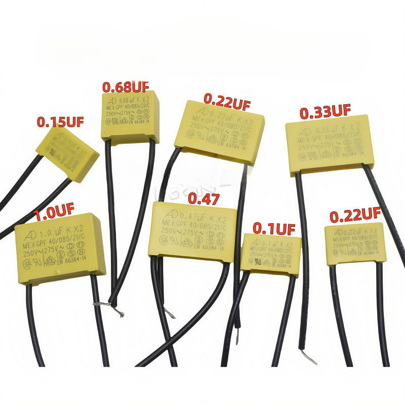 275VAC 275V 0.1 UF 0.15 uf 0.22 UF 0.33 UF 0.47 UF 0.68 UF 1UF ตัวเก็บประจุความปลอดภัย