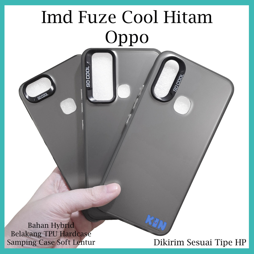 Fuze IMDสีดํากรณีสีดําOppo A60 A77 A79 A92 A93 A78 A77s A76 A74 A72 A71 A95 A96 A98 A58 5G 4G A57 A5