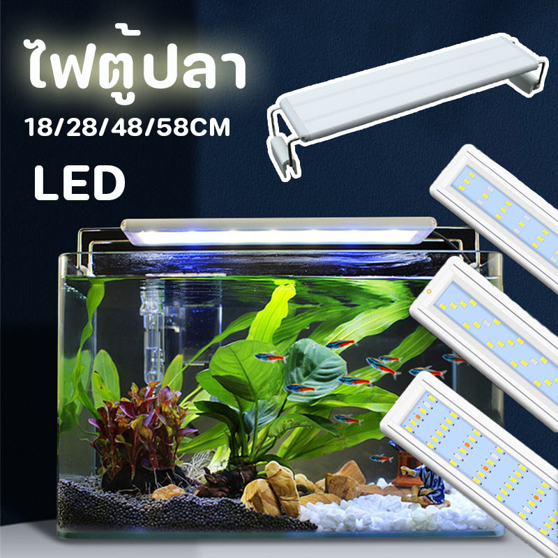 ไฟตู้ปลากันน้ำ LED หลอดไฟตู้ปลา โคมไฟ พืชน้ำ โคมไฟภูมิทัศน์เต่า ตู้ปลาขนาดกลางและขนาดเล็ก