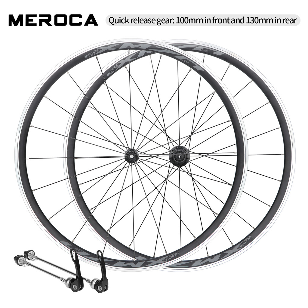 Road Bike Wheelset 700C Aluminum Alloy Ultra-light Quick Release Lever Rim Brake Front Rear Wheel 70