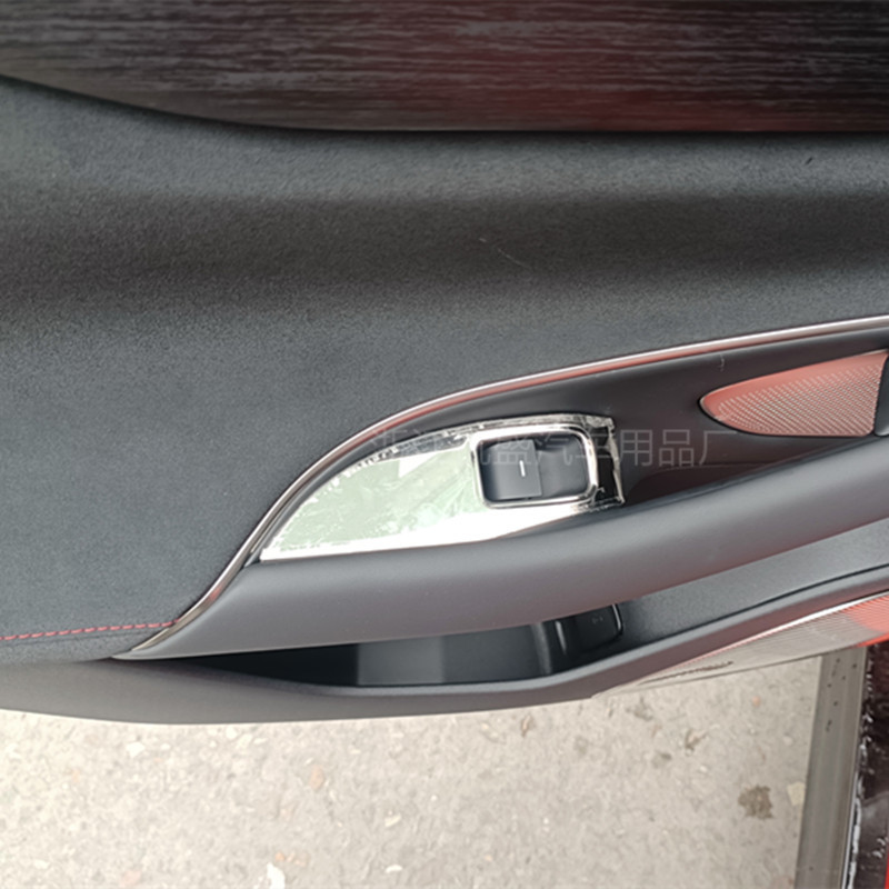 เหมาะสําหรับ Xiaomi SU7 ดัดแปลง Xiaomi SU7 แผงยกกระจก Xiaomi SU7 ที่เท้าแขนด้านในกรอบตกแต่งปุ่มกระจก