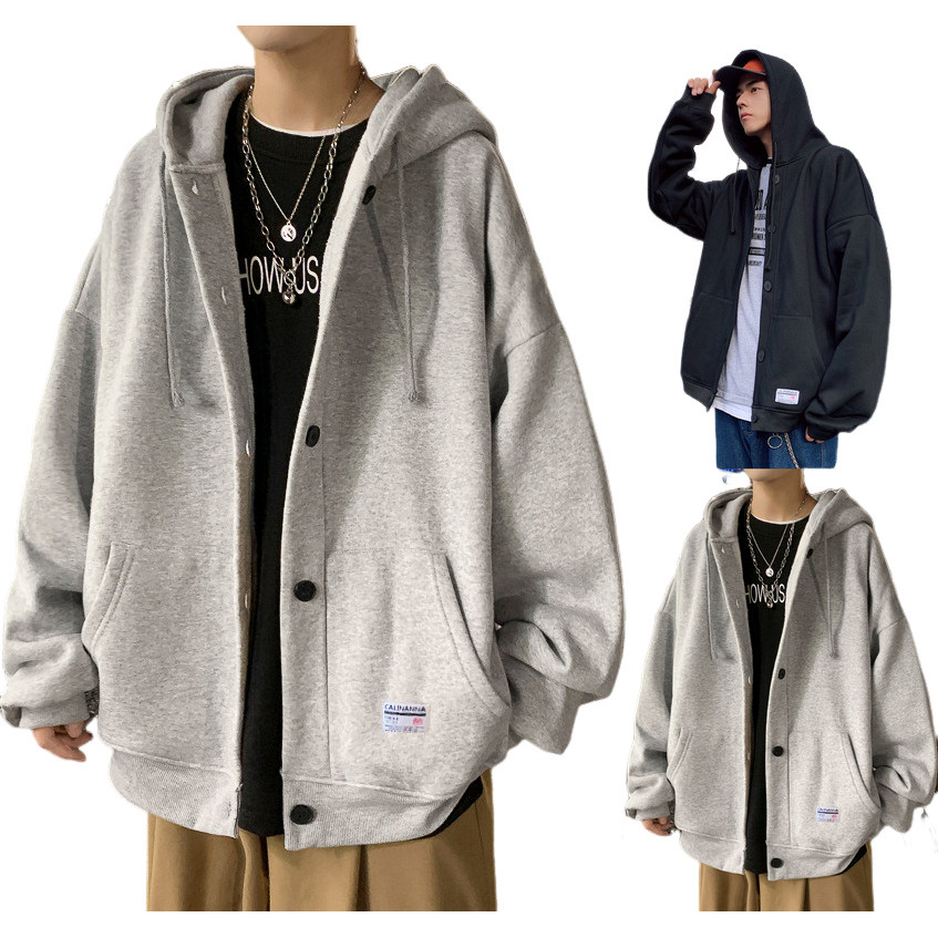 CLOTHING ເສື້ອກັນໜາວ ແຂນຍາວ ມີຮູດ (hood) ຕົກແຕ່ງປຸ່ມ ຮຸ່ນ 7715