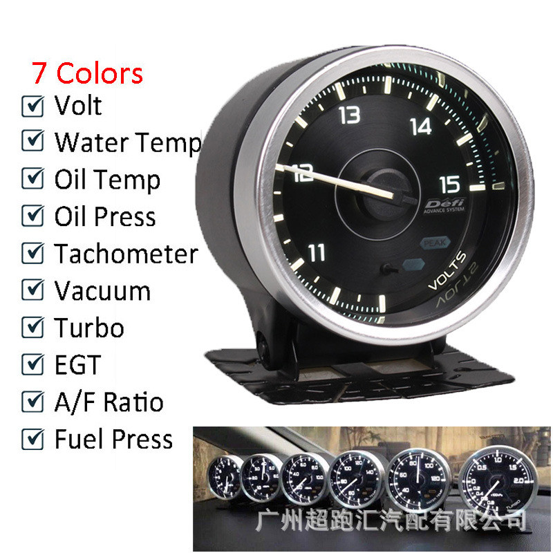DEFI A1汽车改装OBD赛车zd仪表水温油温油压转速电压涡轮表