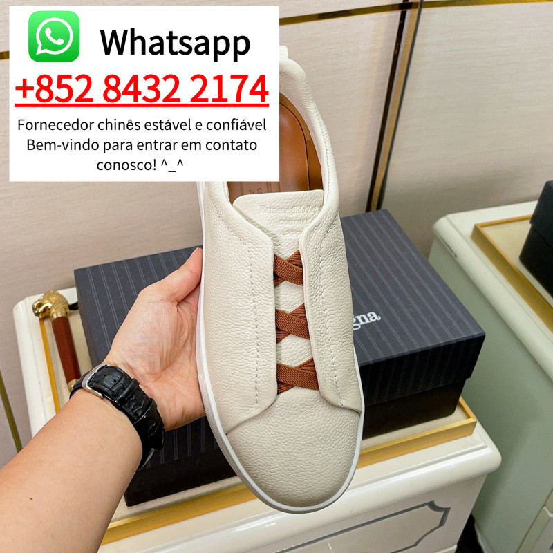 Zegna2025 รองเท้าผ้าใบแฟชั่นลําลองสําหรับผู้ชายสไตล์ใหม่รองเท้าเทนนิส