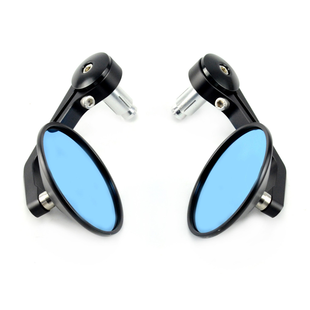 改装摩托车后视镜适用Yamaha雅马哈MT09 R6 R1圆款防眩目倒车镜