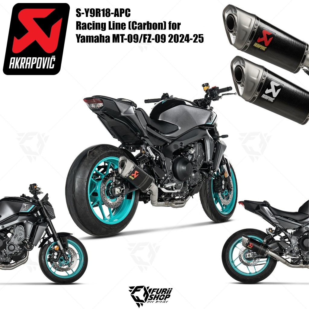 ท่อแต่ง Akrapovic Exhaust Racing Line (Carbon) YAMAHA MT09 2024-25