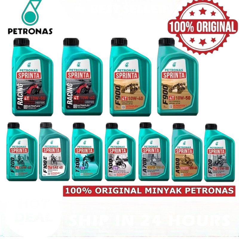 PETRONAS MOTORCYCLE OIL RACING SPRINTA 4T 2T ESTER PLUS MINYAK HITAM PETRONAS F700 FULLY SEMI F900