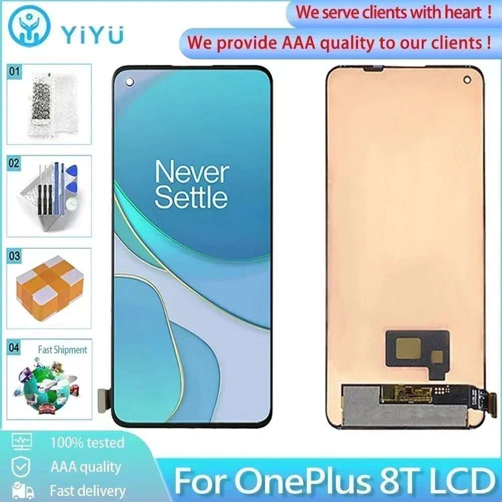 6.55 "AMOLED สําหรับ OnePlus 8T จอแสดงผล LCD Digitizer Assembly สําหรับ OnePlus 8T KB2001 KB2000 KB2