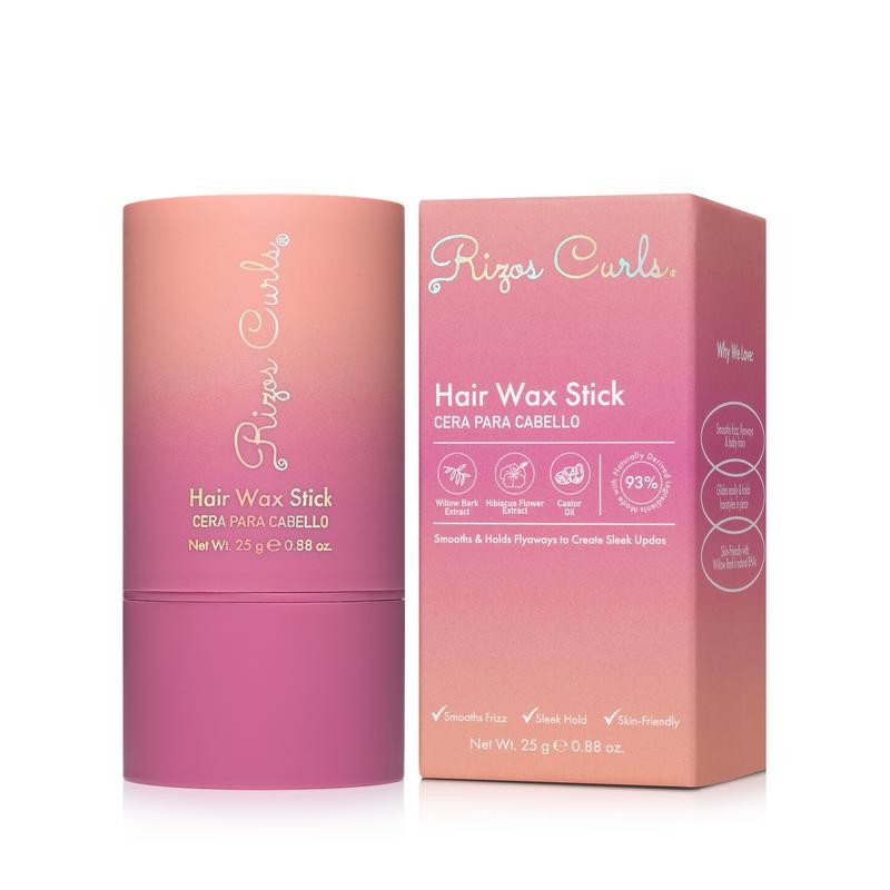 Rizos Curls Hair Wax Stick - Slick & Flawless Hair Care Formula with Willow Bark Extract & Castor Oi