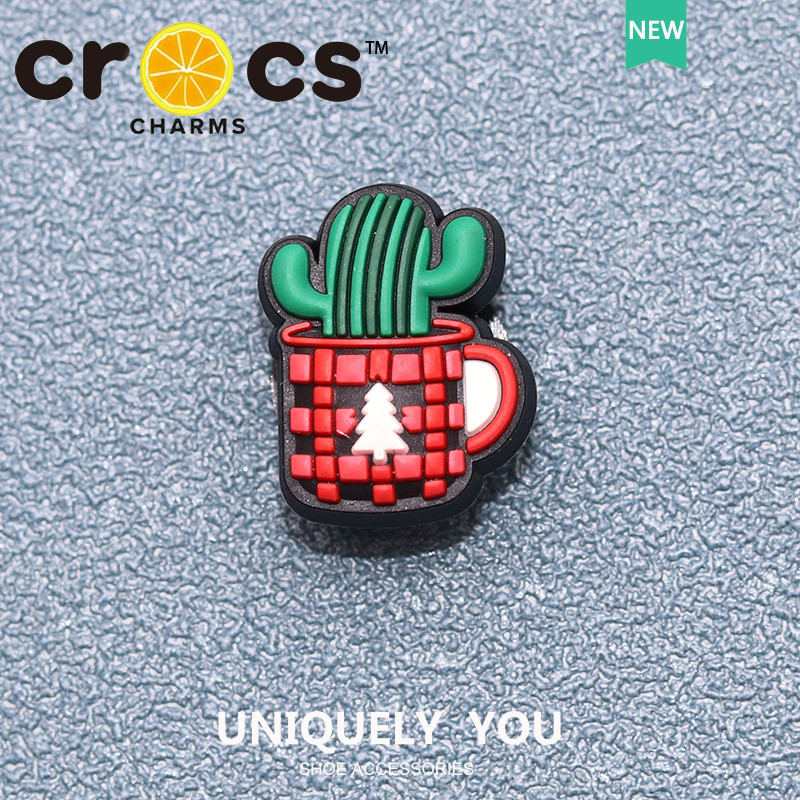 JIBBITZ cross charms ตัวติดรองเท้า Flower Pine ดีไซน์ธรรมชาติ ตัวติดรองเท้า cross