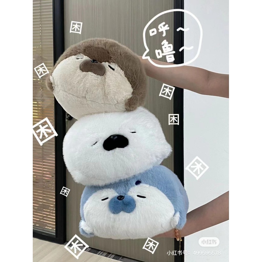 นุ่มรอบไขมันนากตุ๊กตาตุ๊กตานุ่มซีลตุ๊กตาหมีของเล่นตุ๊กตาน่ารักตุ๊กตาทะเลสิงโตสัตว์นอนหลับกอดหมอนเด็กหนุ่มๆสาวๆของขวัญวันเกิ