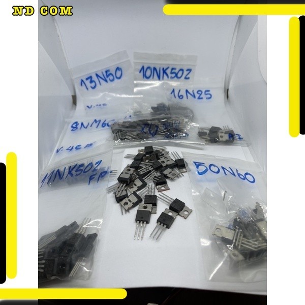 สุดคุ้ม! 13N50 11nk50z 50n6016n25 60nf06 8nm60 10nk50zto220 N-Chanel MOSFET1ชิ้น