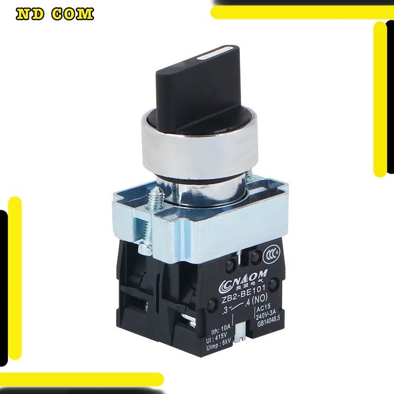 สุดคุ้ม ZB2）XB2-BD33C XB2-BD25 XB2-BD33 BD45 BD53สวิทช์ปุ่มลูกบิดสามเกียร์พร้อมส่ง