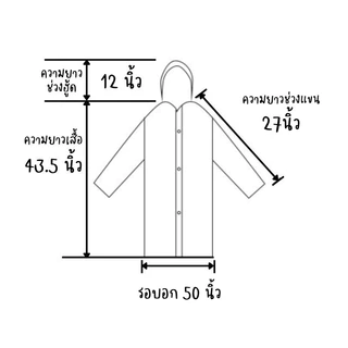 เสื้อกันฝนแฟชั่น สไตล์เกาหลี Rain coats กันน้ำ EVA