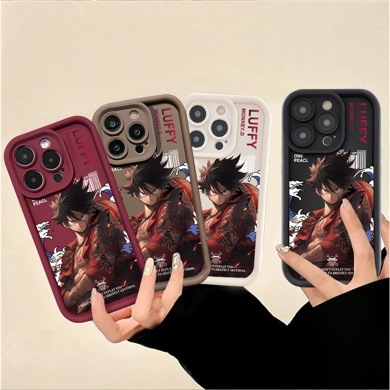 สําหรับiphone 6 Plus 6S Plus 7 Plus 8 Plus XR XS Max 11 Pro Max 12 Pro Max 13 Pro Max 14 Pro Max 15 Plus iPhone 15 Pro Maxเคสโทรศัพท์Wave Luffy TPUปกหลัง