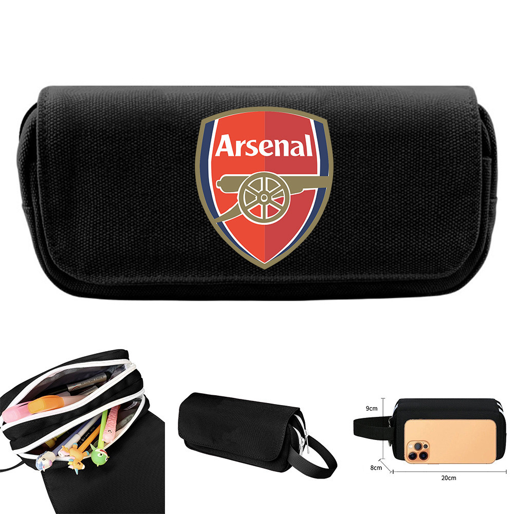 Mingyuan Arsenal FC กล่องดินสอกระเป๋าโรงเรียนกล่องดินสอความจุขนาดใหญ่กระเป๋าถือซิปสร้างสรรค์