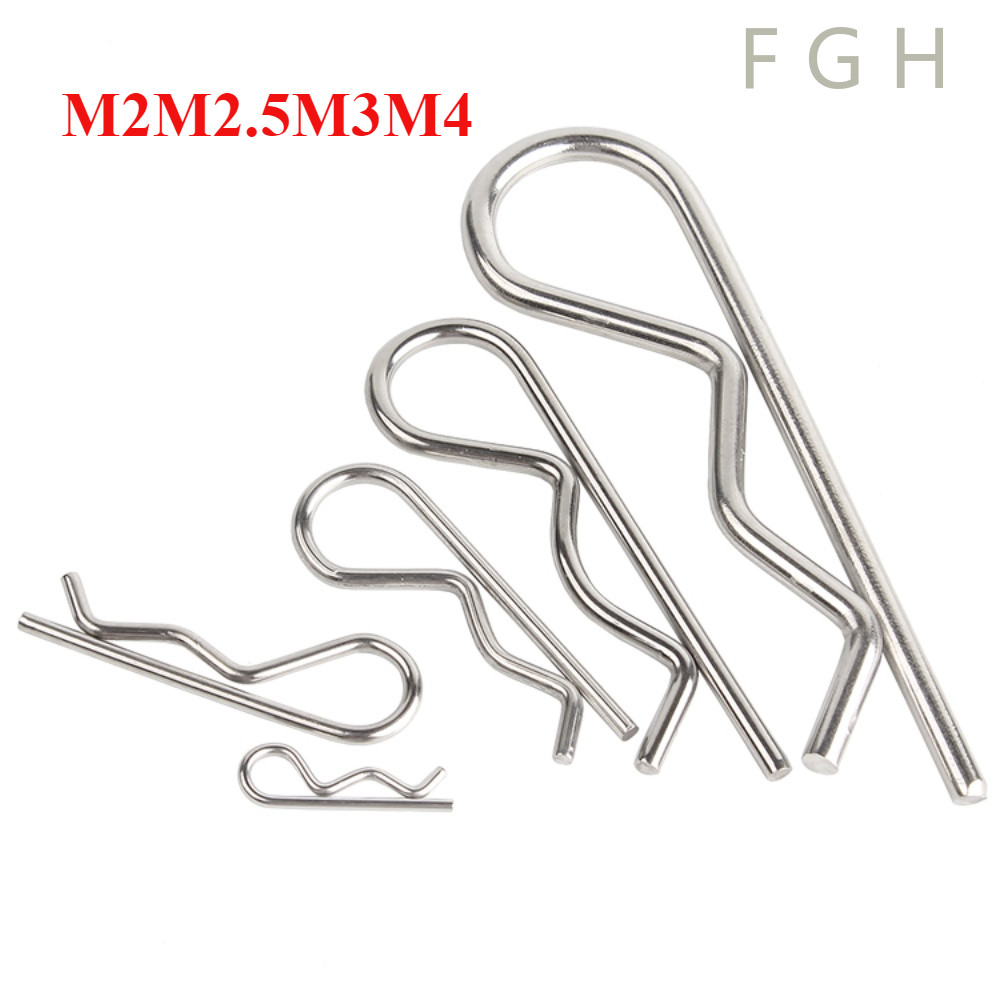 [FGHDW-1-y] ปิ๊น ตัว R สแตนเลส 304 ปิ้น ตัวอาร์ M1-M7 / Hairpin Cotter Snap R Pin SUS304