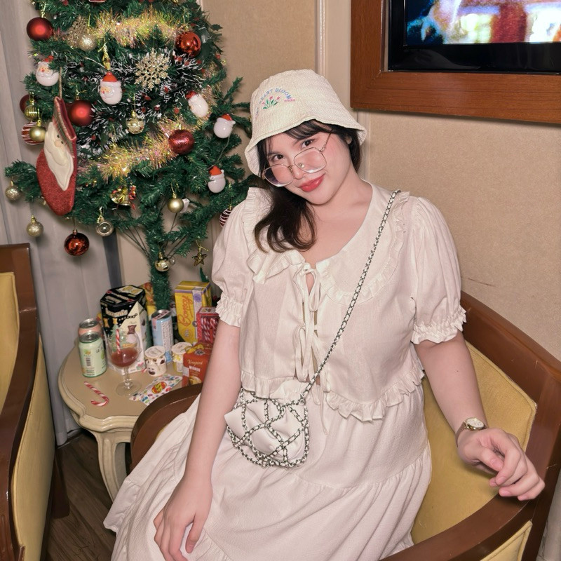 เสื้อฟรีไซต์ Khanom Phing (เสื้อขนมผิงคอบัว)🧁🍰🍨เสื้อผ้าสาวอวบอ้วน