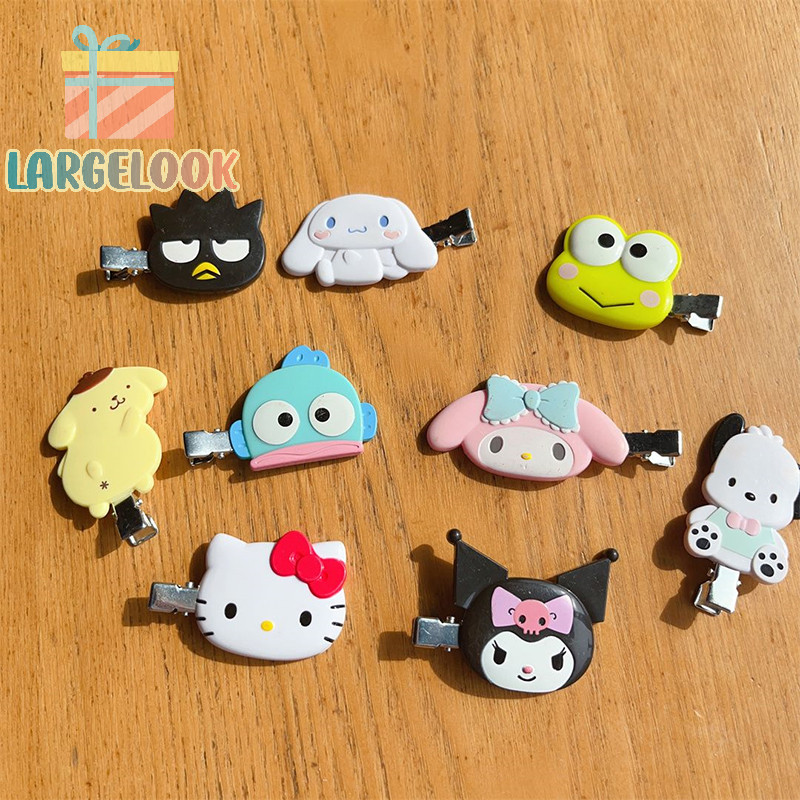 SANRIO [ลุคใหญ่] น่ารัก ซานริโอ กิ๊บติดผมน่ารักการ์ตูนกิ๊บ ชม. หูฟัง น่ารักด้านบางคลิปสําหรับสาวผู้หญิงอุปกรณ์ผมของขวัญ [ใหม่]