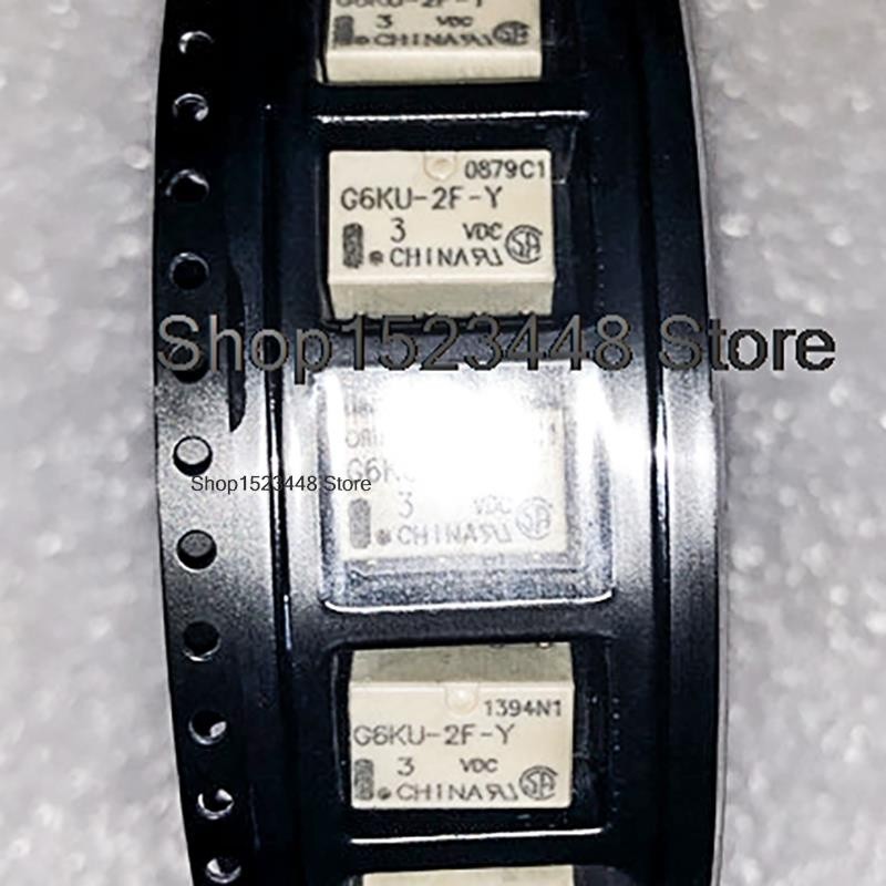 ✰New 10pcs G6KU-2F-Y 3V G6KU G6KU-2F-Y-3VDC G6KU-2F-Y  5V 12V 24V  smd 8pin