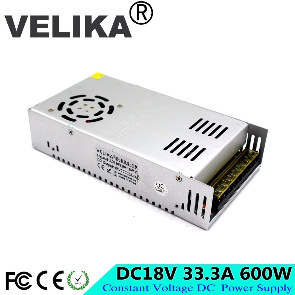 ✫Variable DC Power Supply 18V 33.3A 600W Switching Switch Driver Transformer 110V 220V AC TO DC18V S