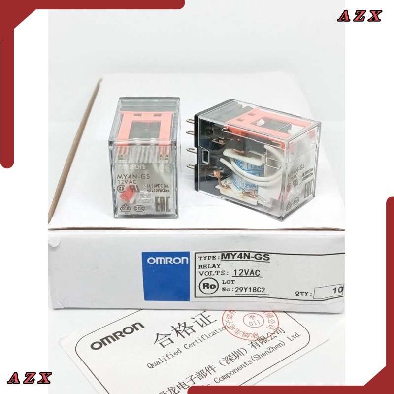 ใน กทม รีเลย์ ของแท้ใหม่  MY4N-GS 12VDC 24VDC  220vac MY4Gs 12VAc 24vac
