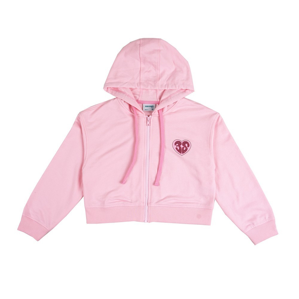 3Second เด็กผู้หญิง Cropped Hoodie Zipper Jacket Pixie C010724