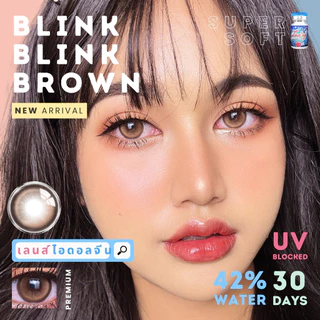 คอนแทคเลนส์(กลาง)🔥Blink Blink🔥(LuxzyLens) สี : Brown / Gray รายเดือน มีค่าสายตา