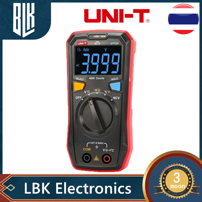 แท้  ส่งจากไทย UNI-T UT123 ดิจิตอลมัลติมิเตอร์ เหมาะสำหรับเป็นเครื่องมือประจำบ้าน วัดอุณหภูมืได้ด้วย