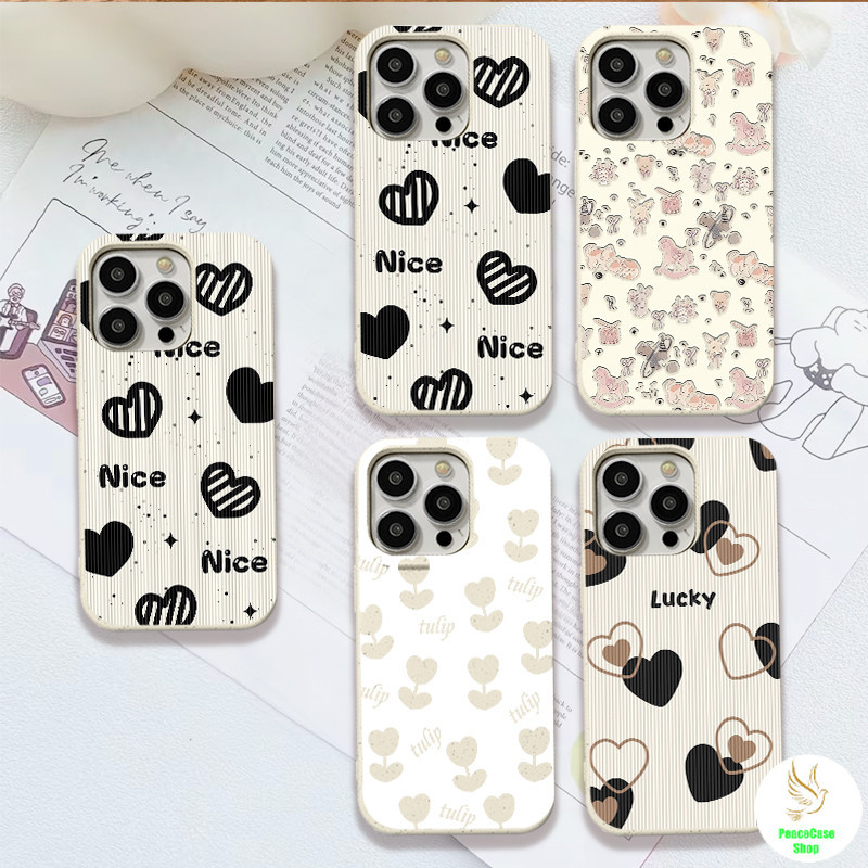 COD-ในไทย🔥เคส หัวใจเรียบง่าย สำหรับ iPhone11 12 13 14 15 6 7 8 X XR PRO MAX รุ่นสำหรับคู่รัก เคสซิลิ