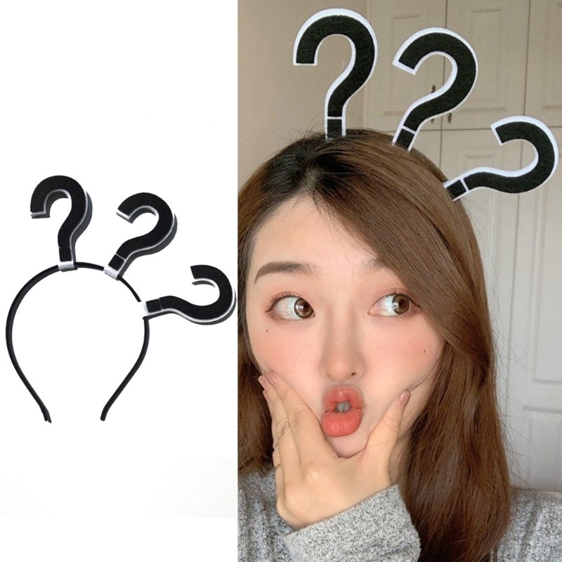 SPT* Goof Headband Exclamation Question Mark Prank สําหรับคริสต์มาสปาร์ตี้ฮาโลวีน