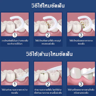 ไหมขัดฟัน​ชนิดด้าม เส้นกลม 1กล่อง50ชิ้น สุขภาพช่องปาก