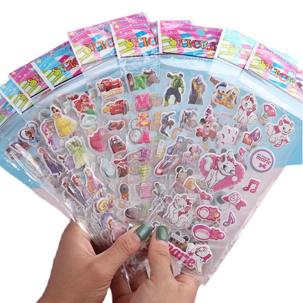 S0406 สติ๊กเกอร์ ตัวนูน ลายการ์ตูน สีสันสดใส ลายน่ารัก ลอกออกติดซ้ำได้ Sticker สติกเกอร์ thumbnail 8